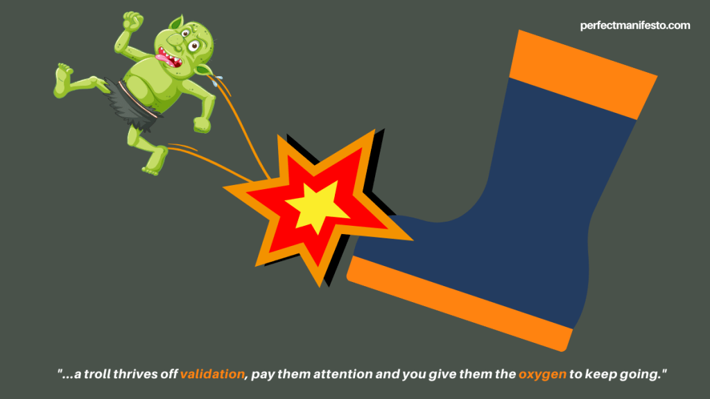 Image: Troll getting kicked away